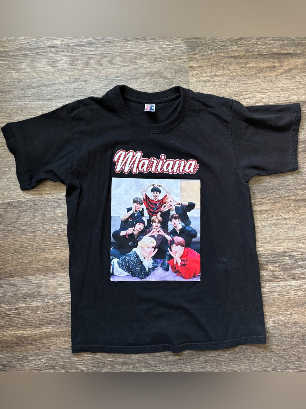 Mariana Black Graphic Kids T‑Shirt